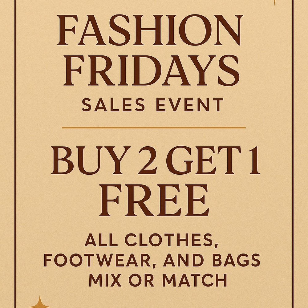 Fashion Fridays Sales Event Poster